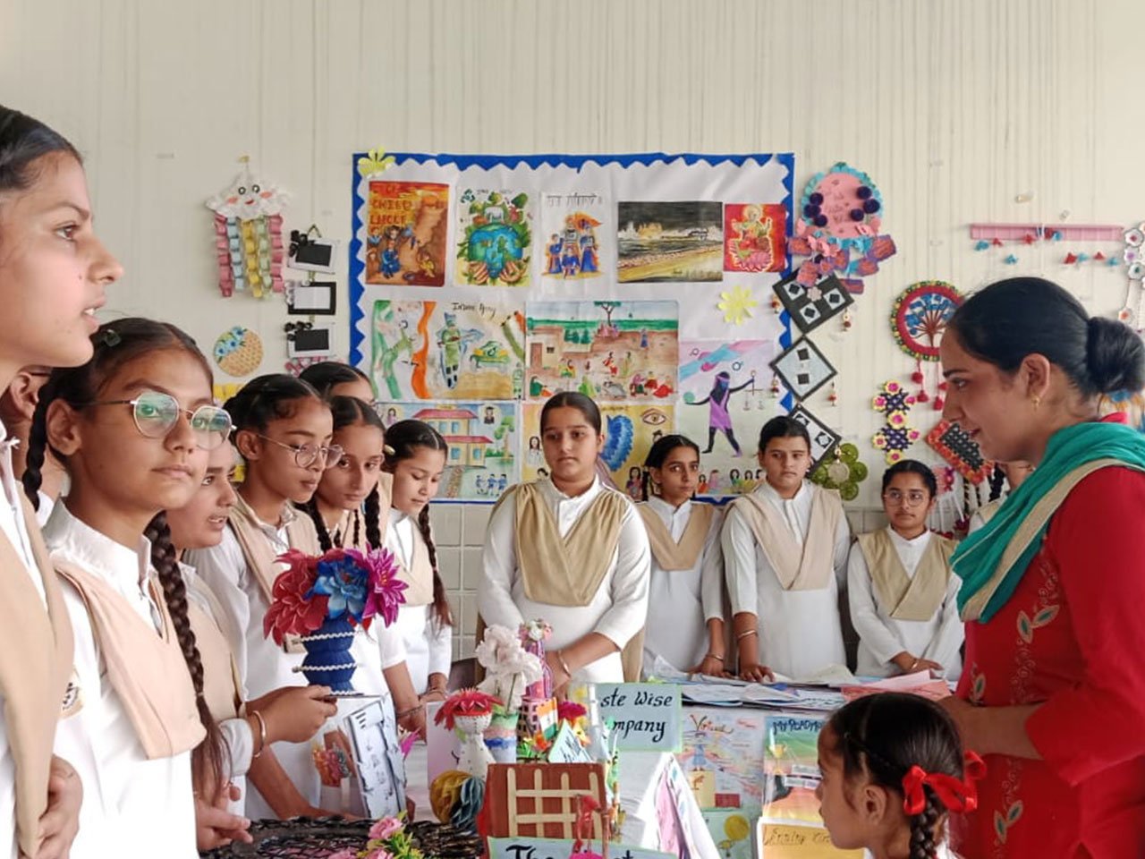 Snapshots of Creative Canvas- An Exhibition of Art and Craft work made by the young creative geniuses of the school